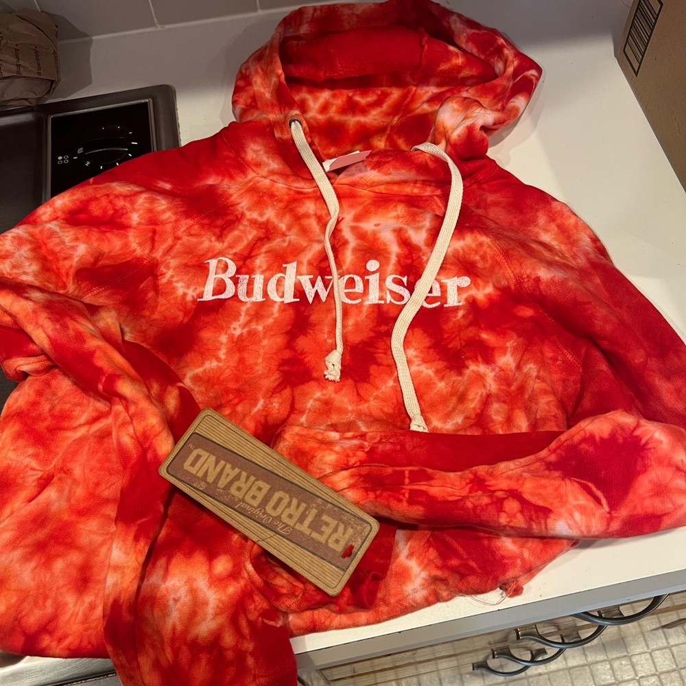 Cute womens Budweiser crop hoodie. Brand new